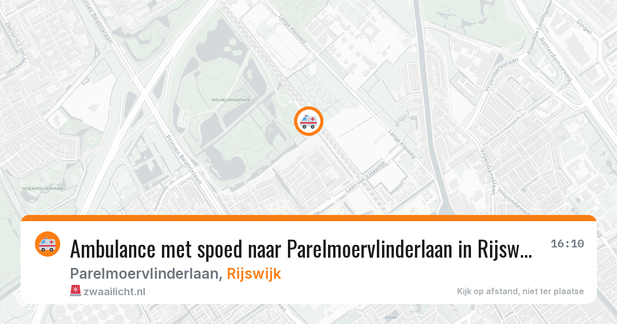 Ambulance met spoed naar Parelmoervlinderlaan in Rijswijk — 4 mrt 2026