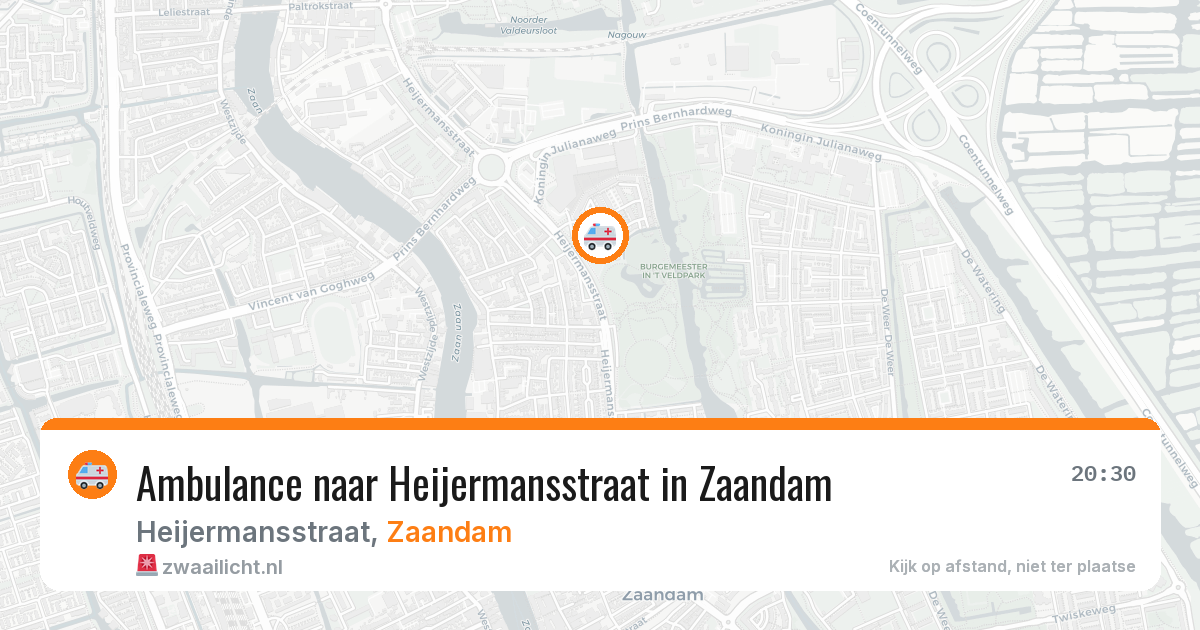 Ambulance naar Heijermansstraat in Zaandam — 24 apr 2026