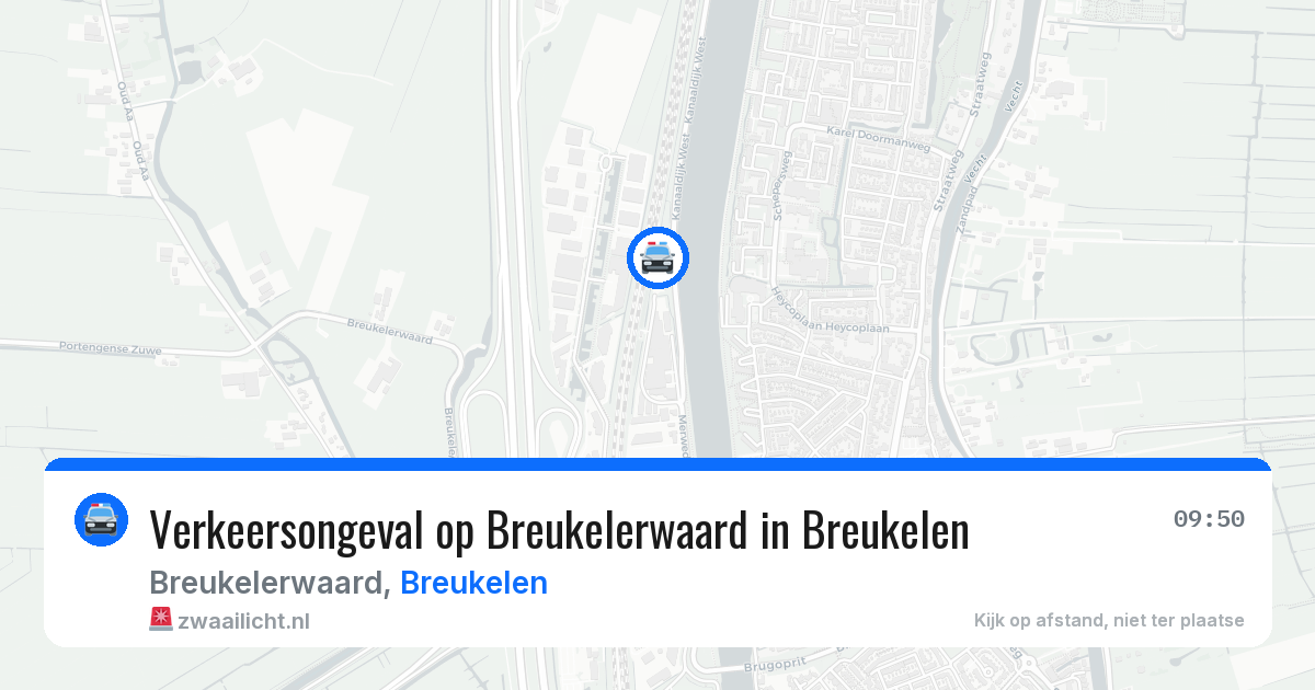 Verkeersongeval op Breukelerwaard in Breukelen — 29 jul 2026