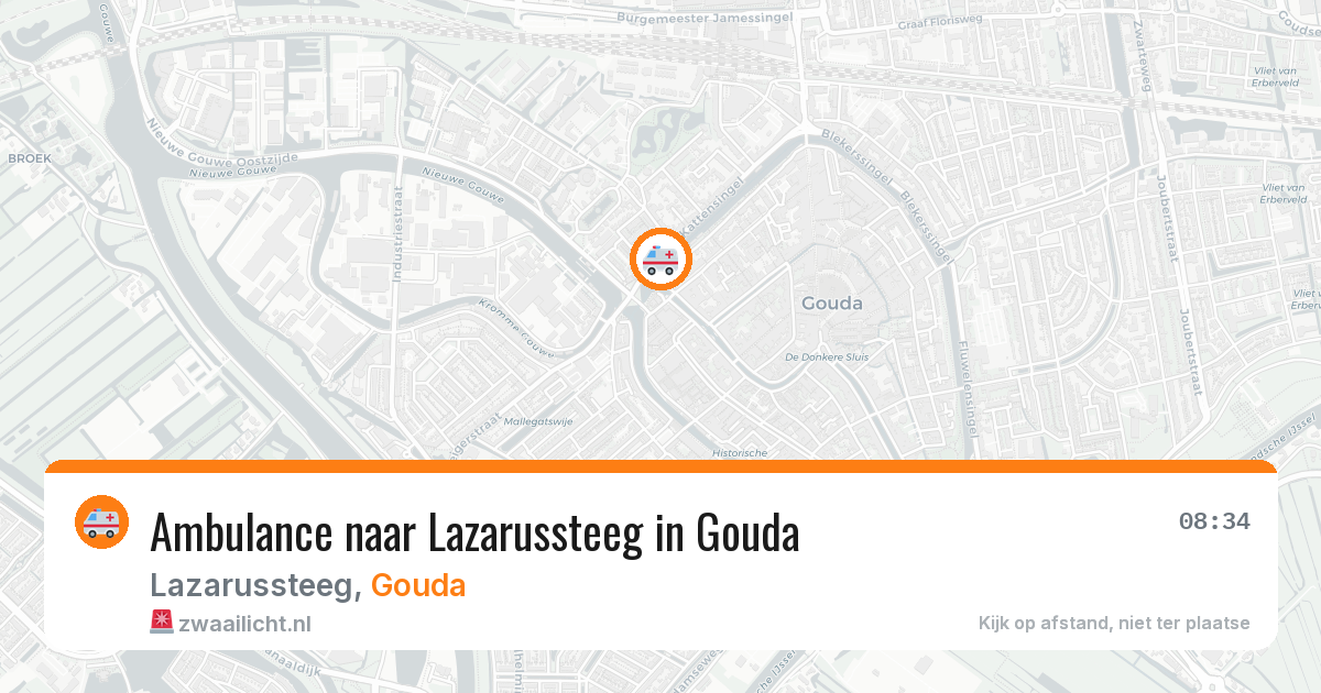 Ambulance naar Lazarussteeg in Gouda — 9 aug 2026