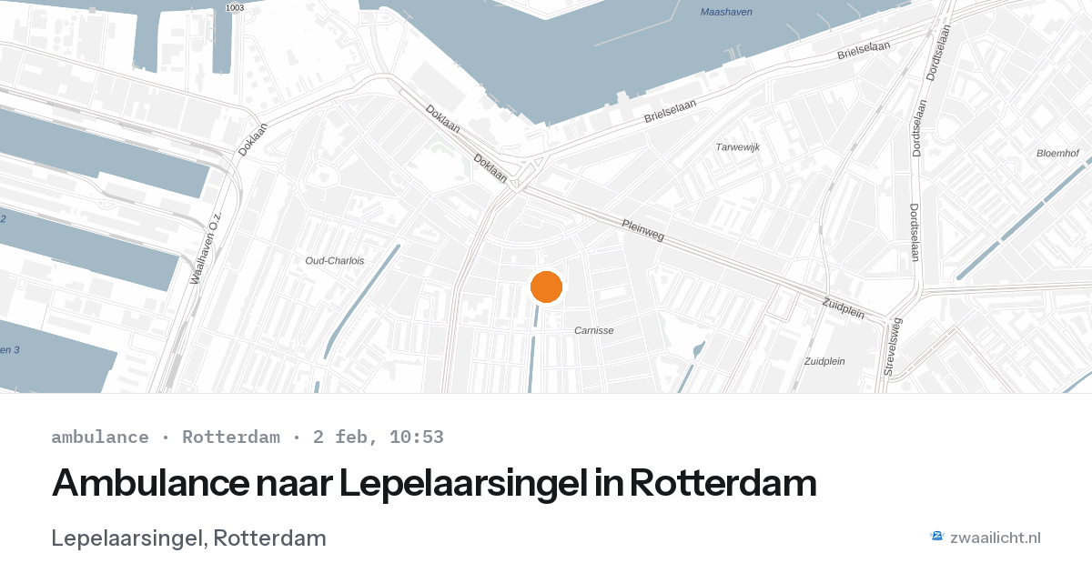 Ambulance naar Lepelaarsingel in Rotterdam — 2 feb 2026