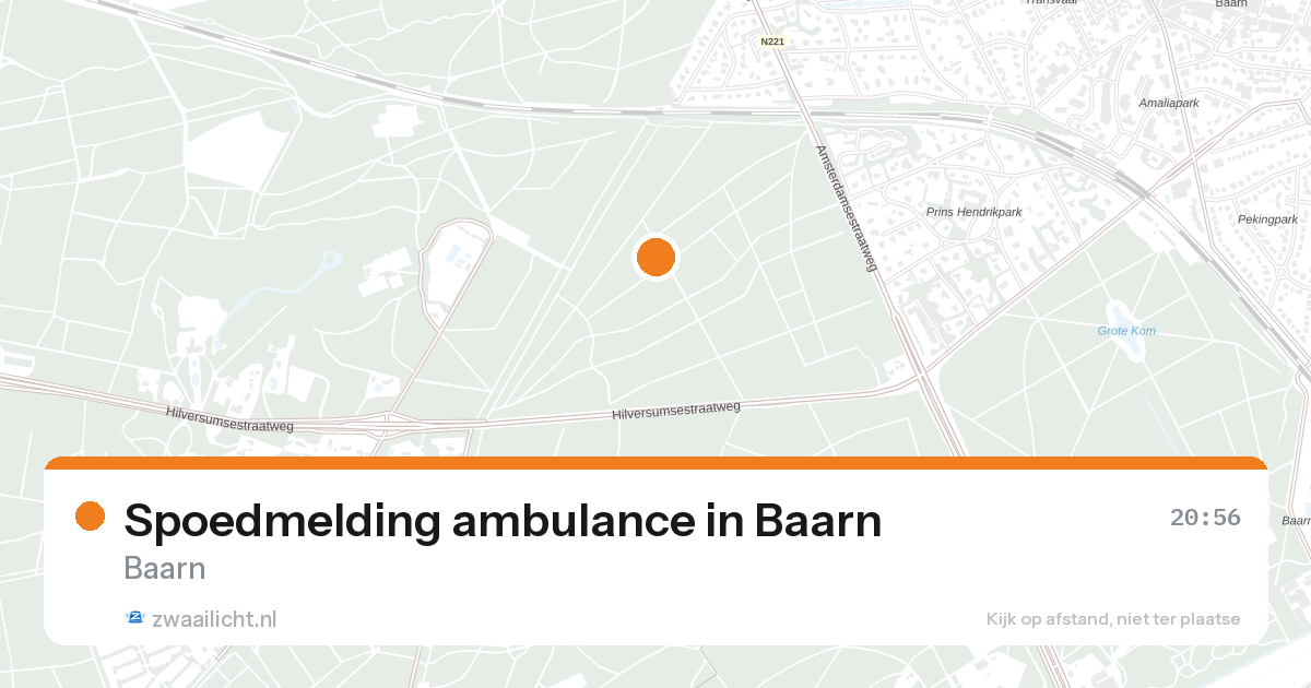 Spoedmelding ambulance in Baarn — 26 aug 2026