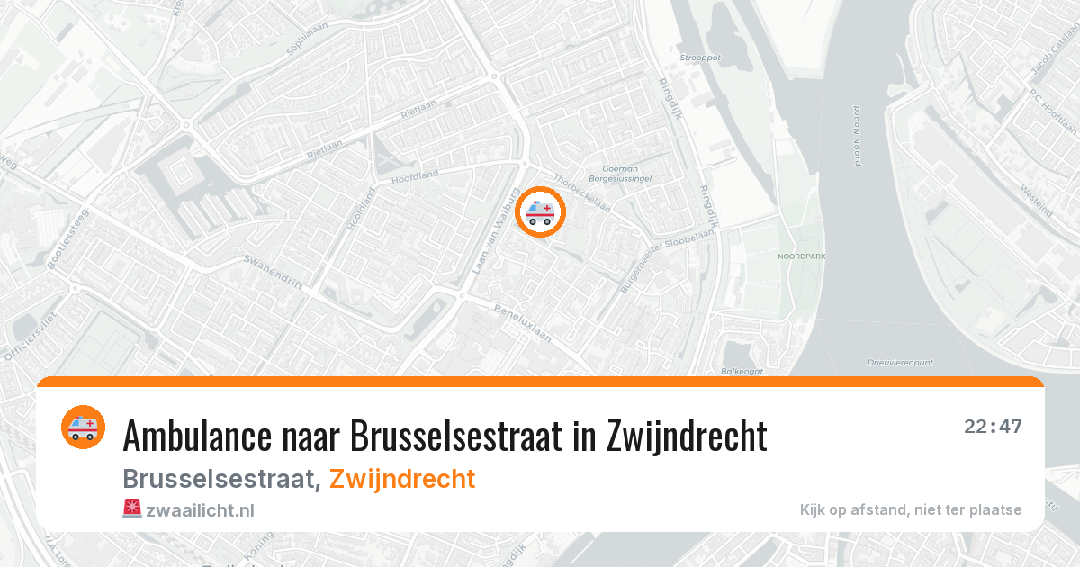 Ambulance naar Brusselsestraat in Zwijndrecht — 13 aug 2026