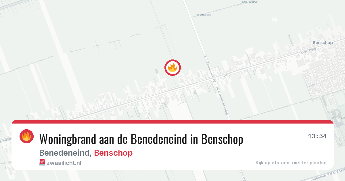 Woningbrand aan de Benedeneind in Benschop — 5 aug 2026