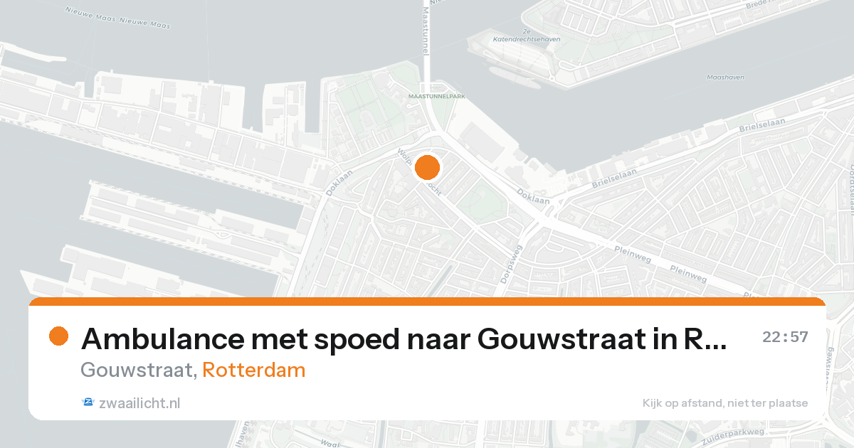 Ambulance met spoed naar Gouwstraat in Rotterdam — 18 aug 2026