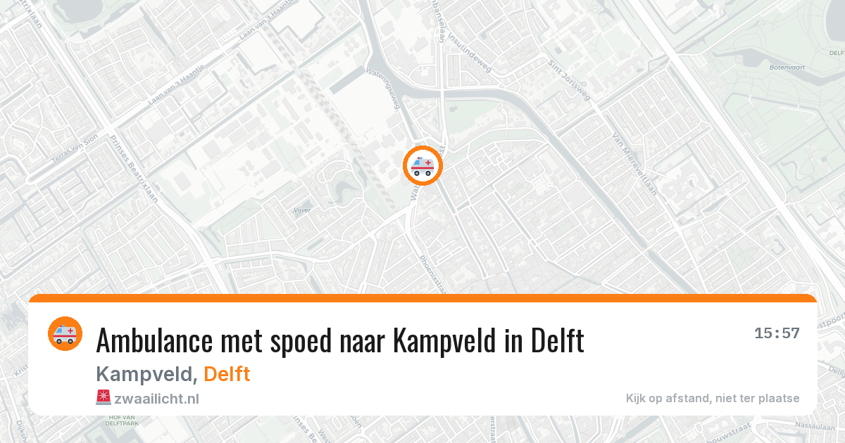 Ambulance met spoed naar Kampveld in Delft — 1 jul 2026