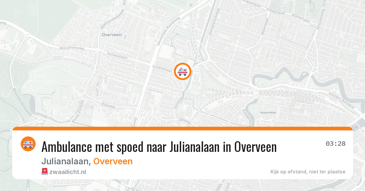 Ambulance met spoed naar Julianalaan in Overveen — 10 jun 2026