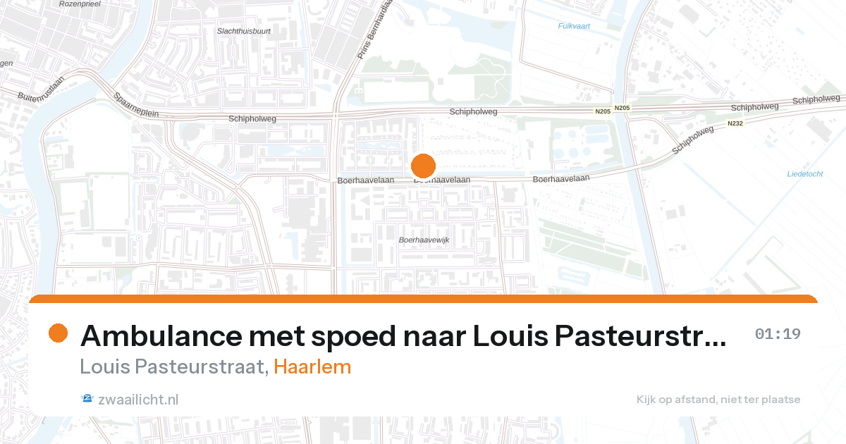 Ambulance met spoed naar Louis Pasteurstraat in Haarlem — 10 jun 2026