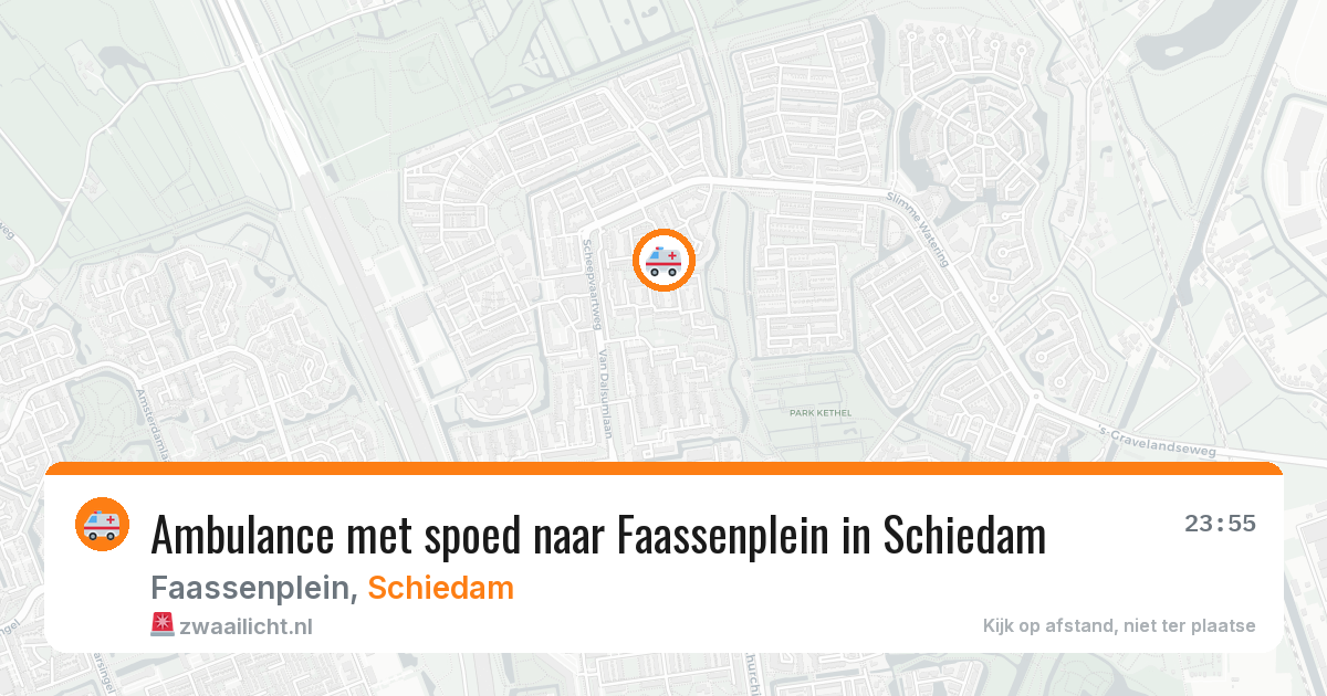 Ambulance met spoed naar Faassenplein in Schiedam — 15 mrt 2026