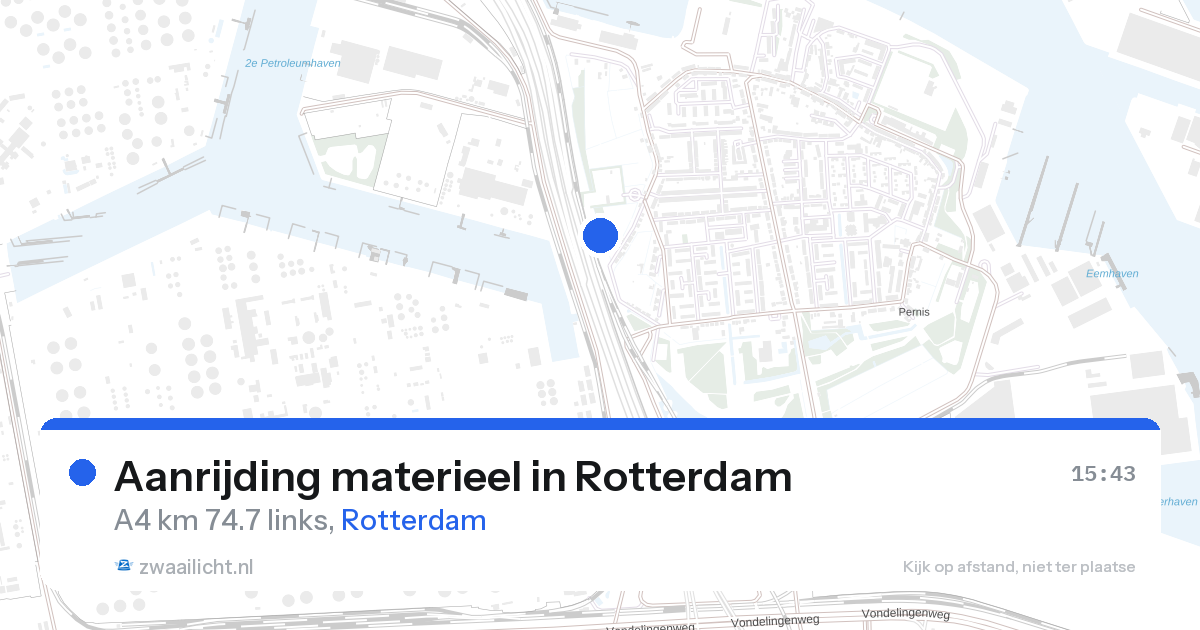 Aanrijding materieel in Rotterdam — 28 aug 2026