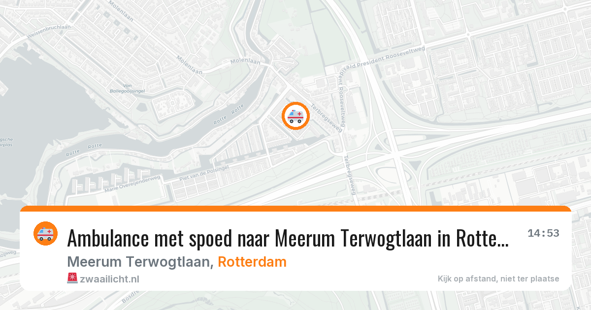 Ambulance met spoed naar Meerum Terwogtlaan in Rotterdam — 8 jul 2026