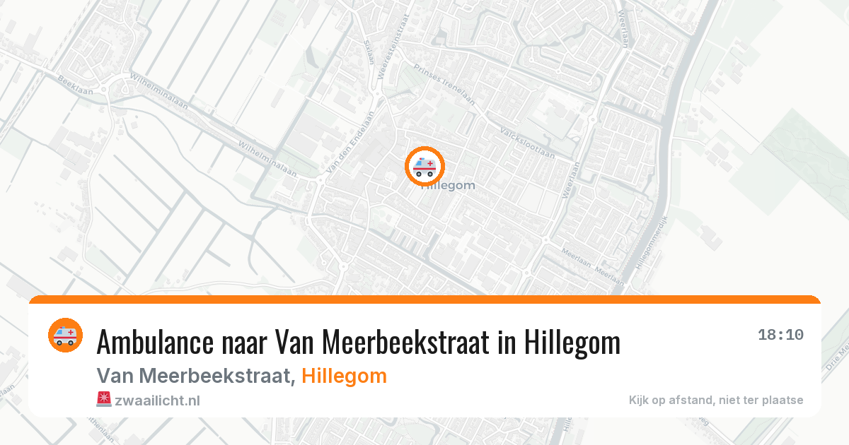 Ambulance naar Van Meerbeekstraat in Hillegom — 8 aug 2026