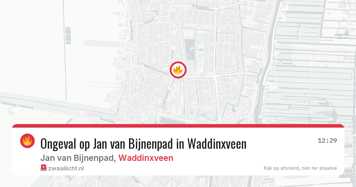 Ongeval op Jan van Bijnenpad in Waddinxveen — 27 jun 2026