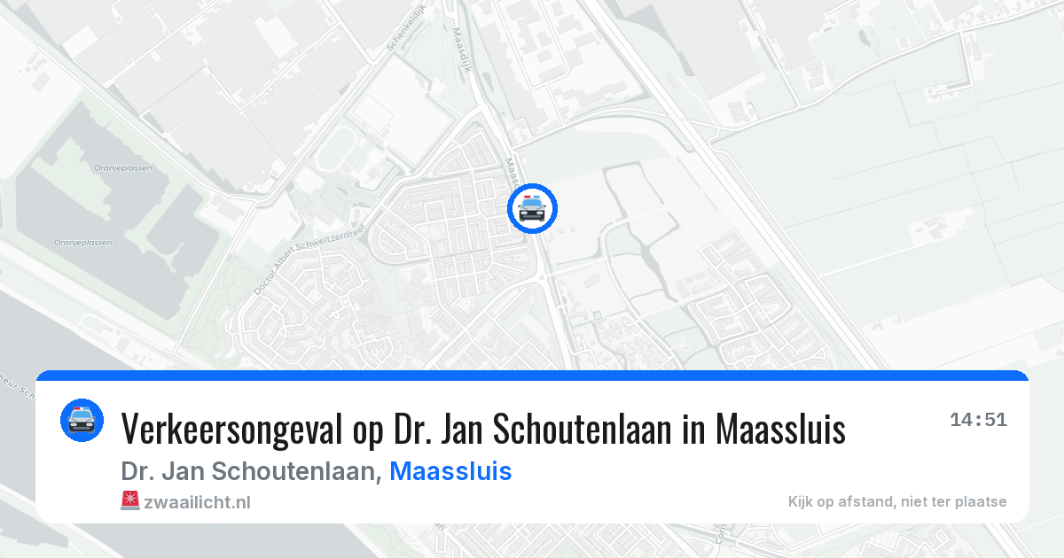 Verkeersongeval op Dr. Jan Schoutenlaan in Maassluis — 28 jul 2026