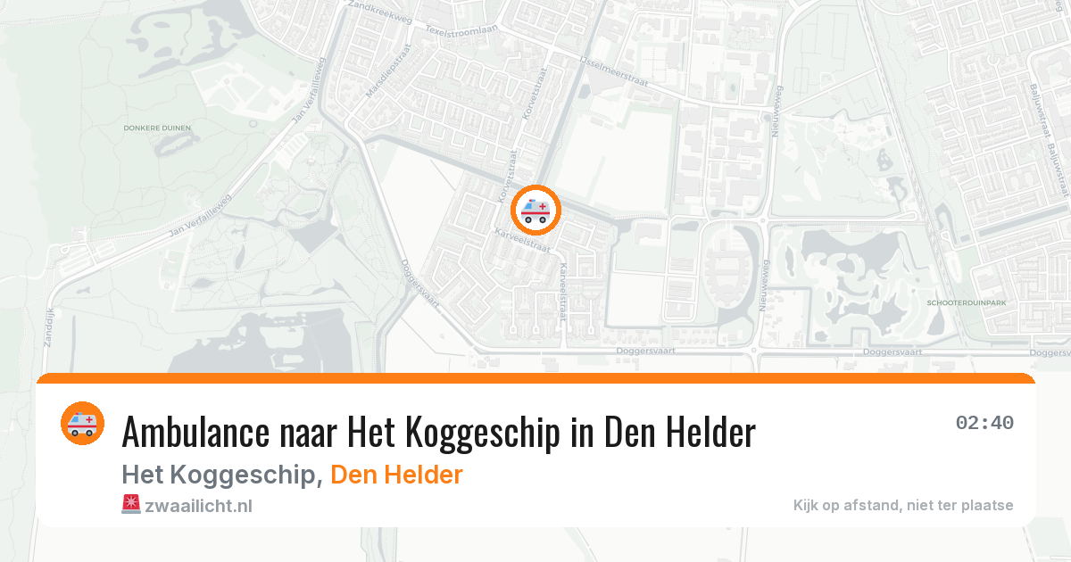 Ambulance naar Het Koggeschip in Den Helder — 29 jan 2026