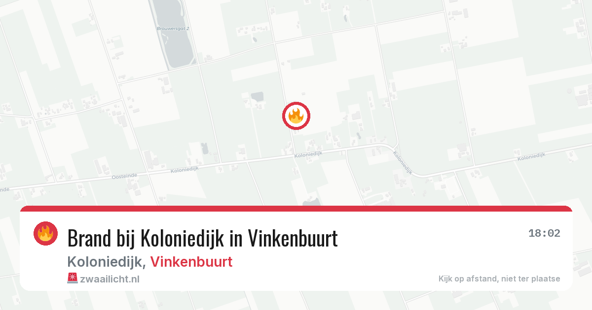 Brand bij Koloniedijk in Vinkenbuurt — 24 mrt 2026