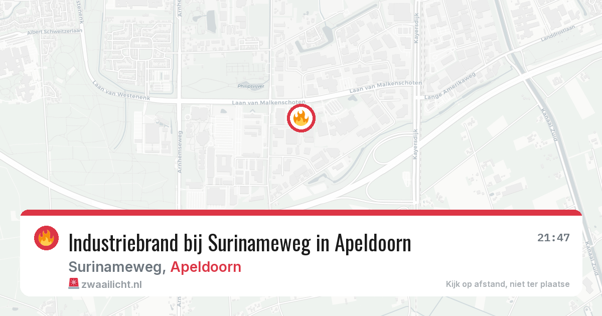 Industriebrand bij Surinameweg in Apeldoorn — 12 jun 2026
