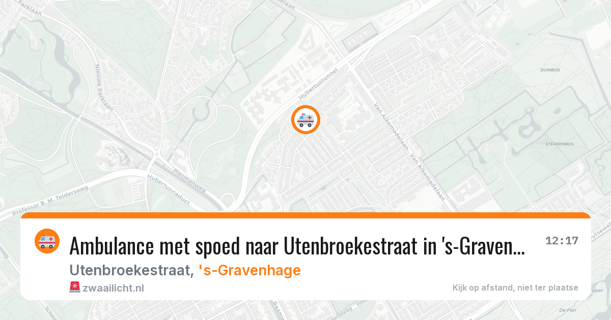 Ambulance met spoed naar Utenbroekestraat in 's-Gravenhage — 18 jun 2026