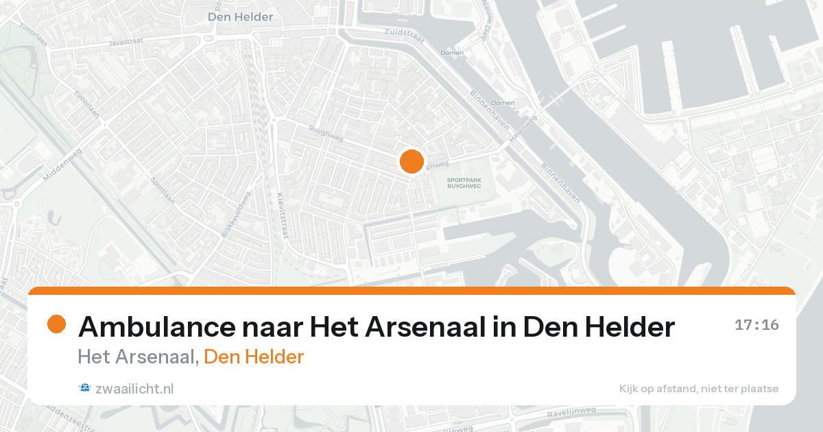 Ambulance naar Het Arsenaal in Den Helder — 31 mei 2026