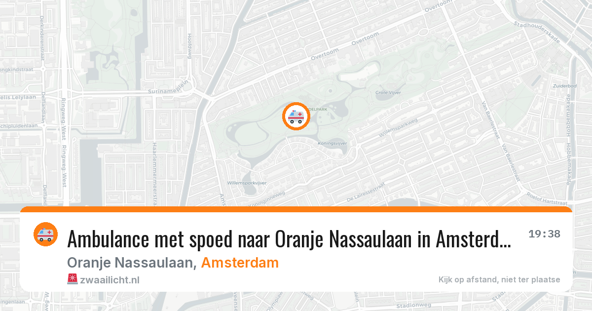 Ambulance met spoed naar Oranje Nassaulaan in Amsterdam — 29 jun 2026