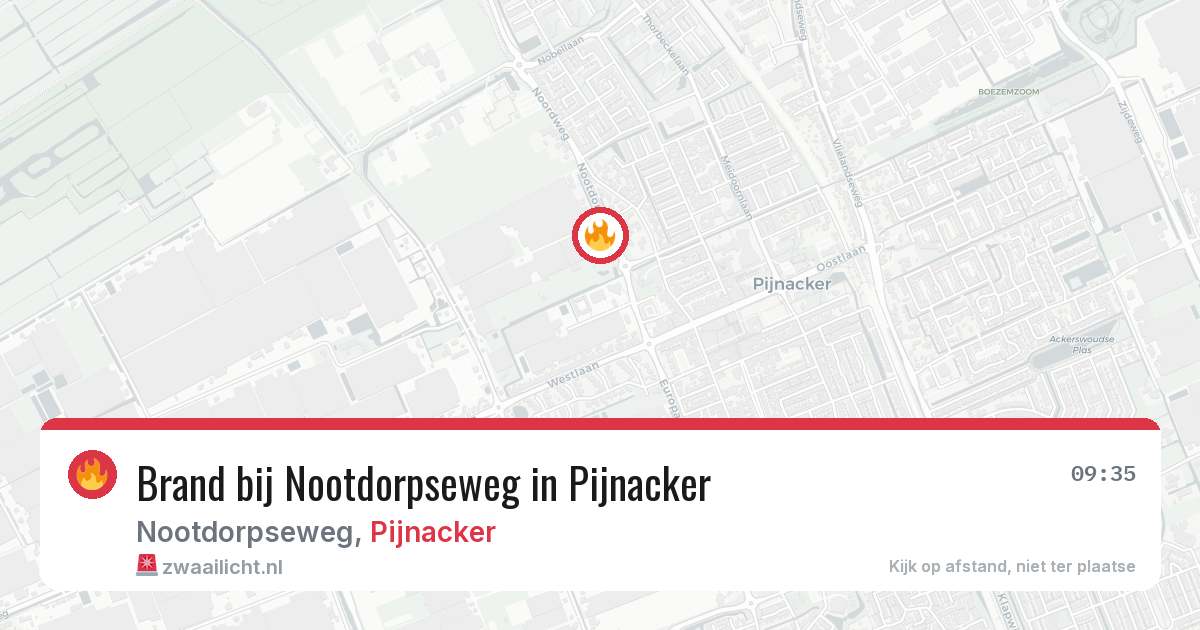 Brand bij Nootdorpseweg in Pijnacker — 26 mrt 2026
