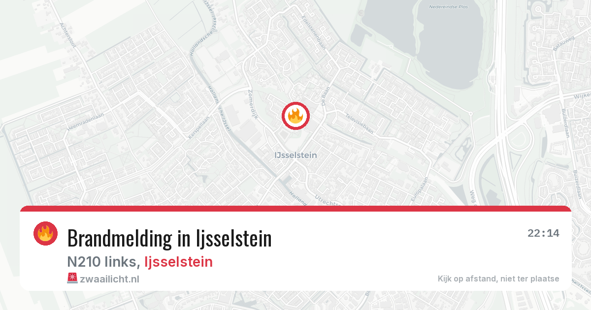 Brandmelding in Ijsselstein — 19 jun 2026