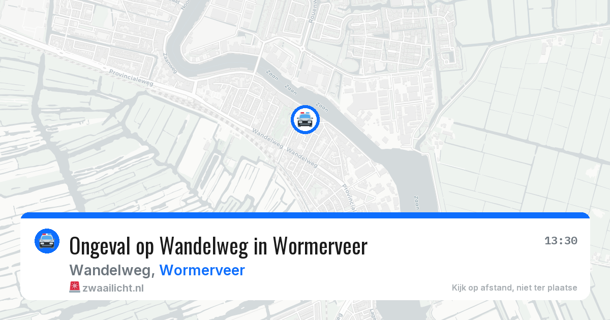 Ongeval op Wandelweg in Wormerveer — 11 aug 2026