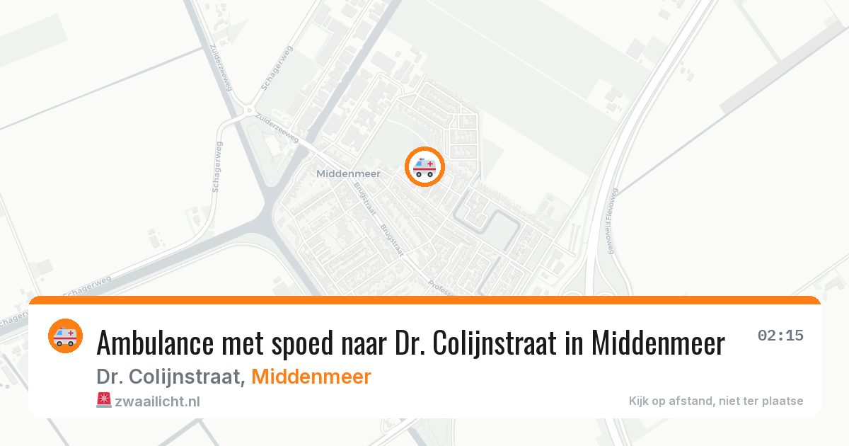 Ambulance met spoed naar Dr. Colijnstraat in Middenmeer — 10 aug 2026