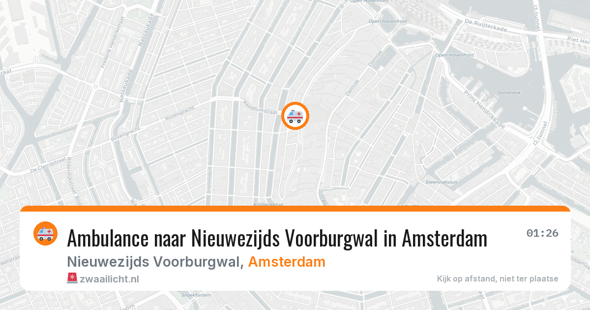 Ambulance naar Nieuwezijds Voorburgwal in Amsterdam — 11 apr 2026
