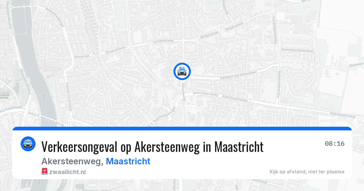 Verkeersongeval op Akersteenweg in Maastricht — 20 apr 2026