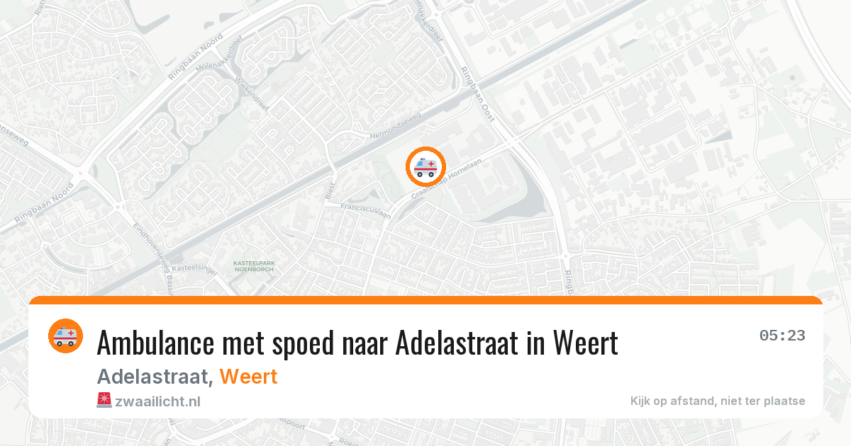 Ambulance met spoed naar Adelastraat in Weert — 17 jun 2026