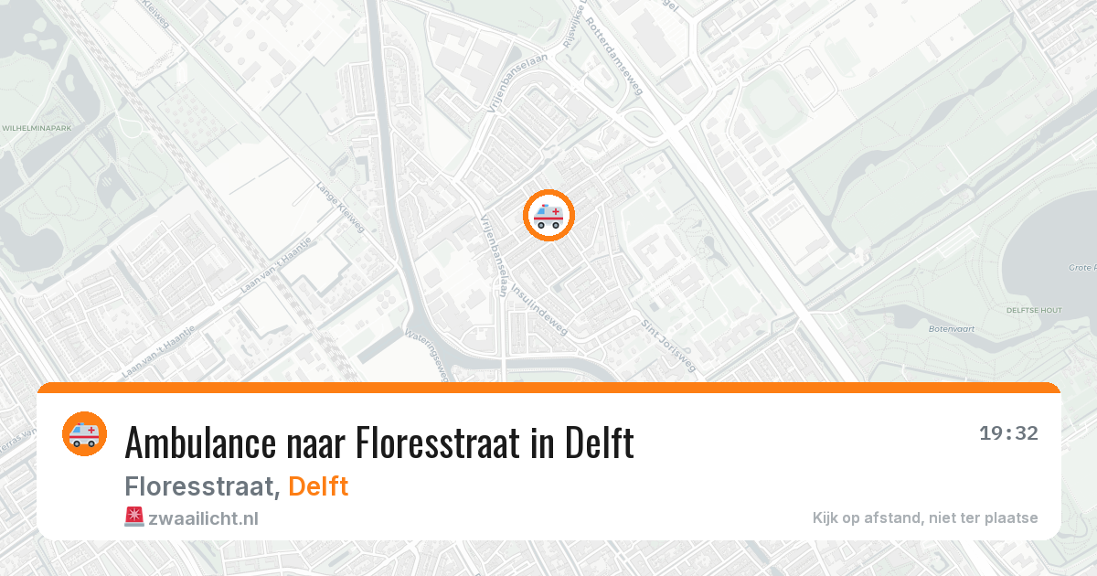 Ambulance naar Floresstraat in Delft — 27 jul 2026