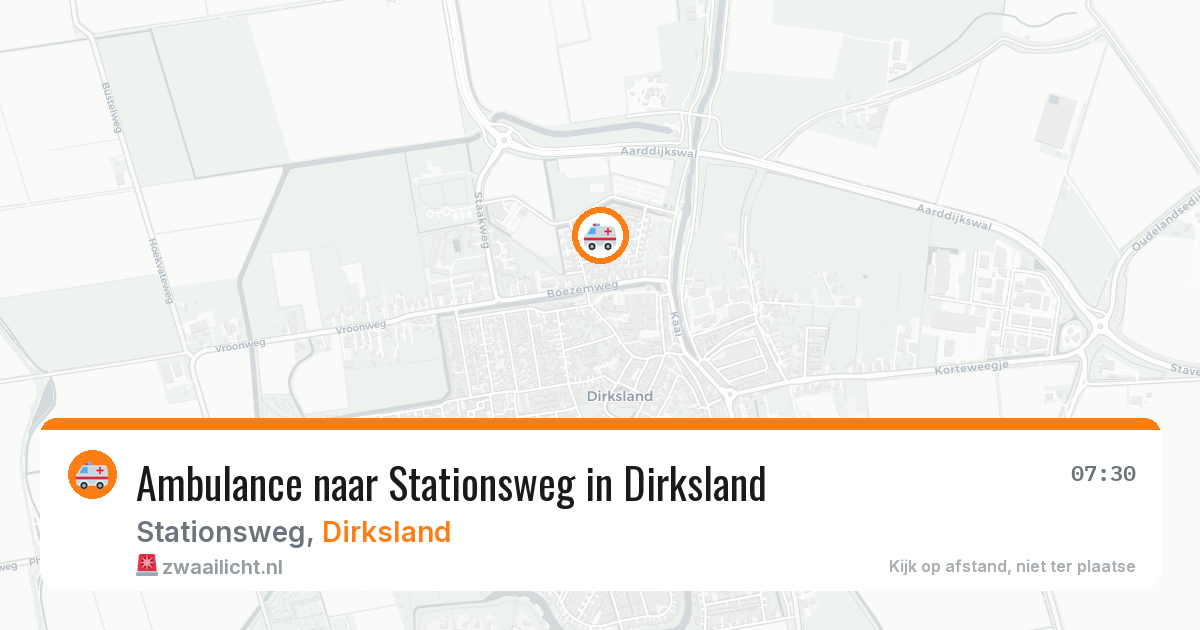 Ambulance naar Stationsweg in Dirksland — 11 aug 2026