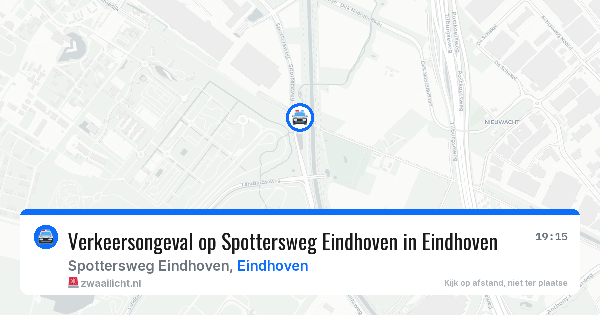Verkeersongeval op Spottersweg Eindhoven in Eindhoven — 24 apr 2026