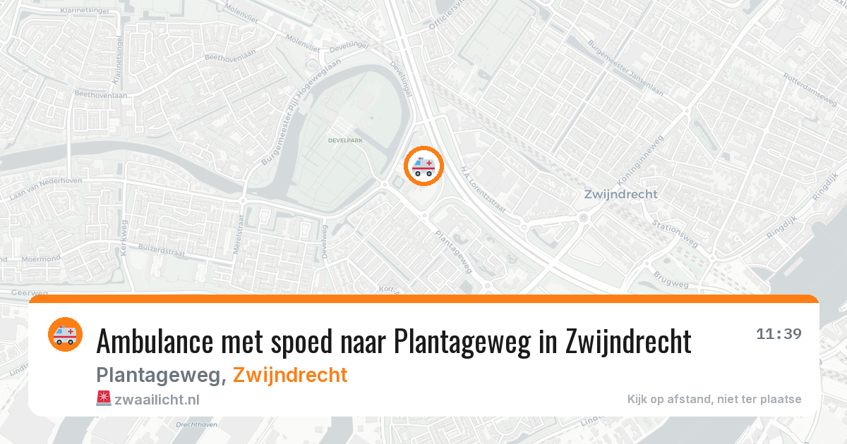 Ambulance met spoed naar Plantageweg in Zwijndrecht — 30 jan 2026