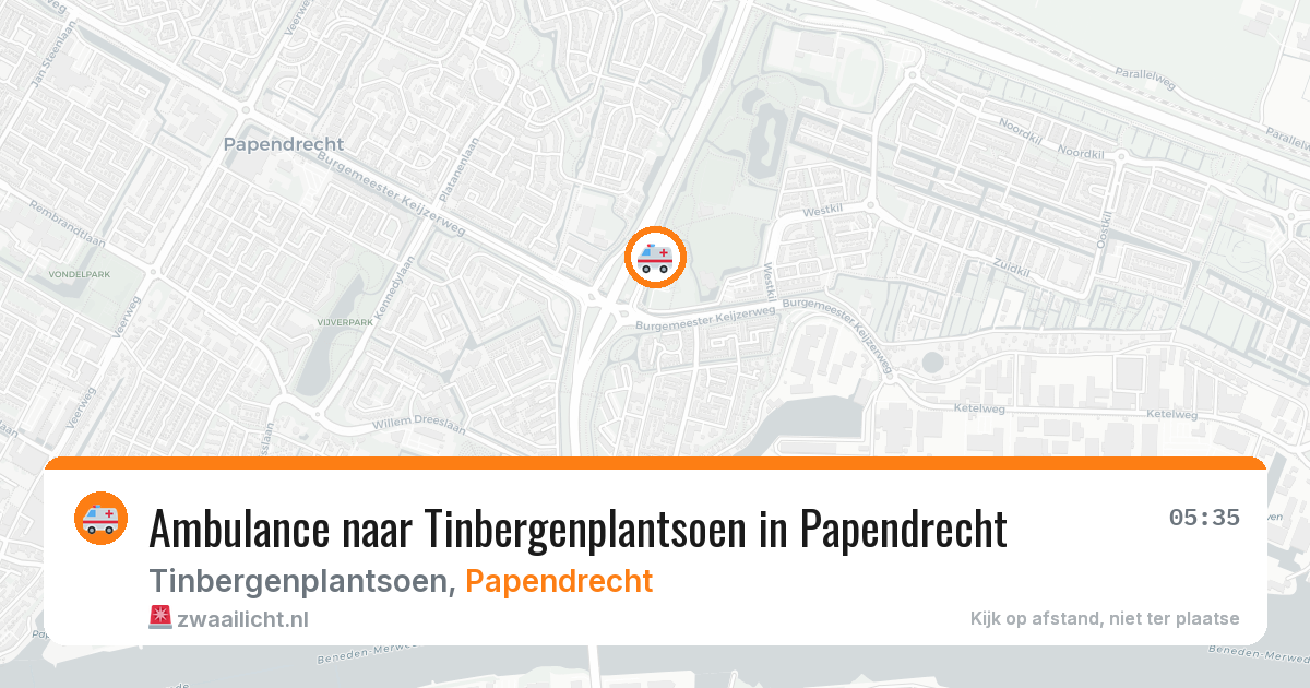 Ambulance naar Tinbergenplantsoen in Papendrecht — 1 apr 2026