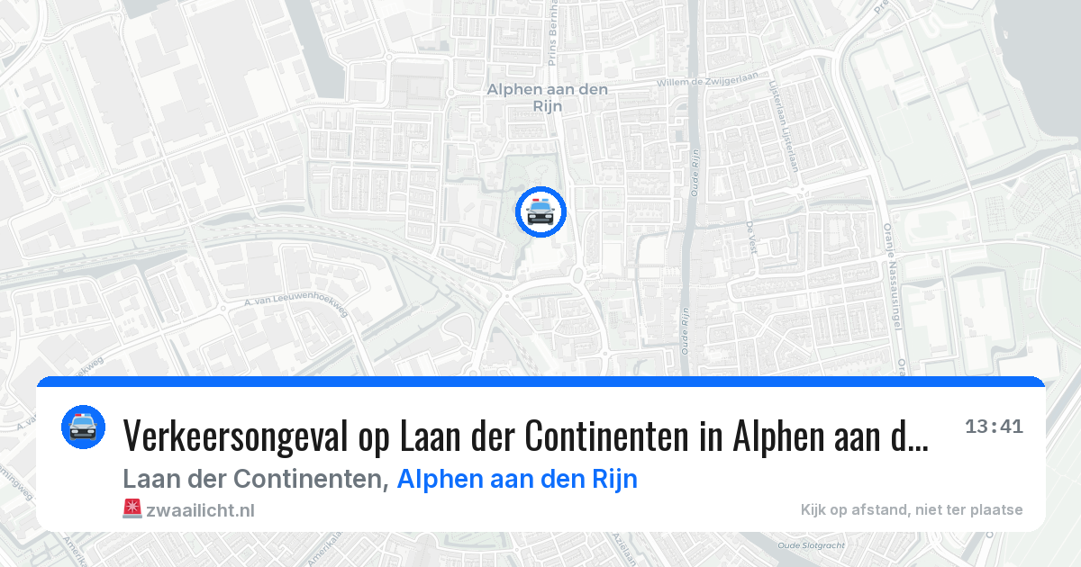 Verkeersongeval op Laan der Continenten in Alphen aan den Rijn — 19 mrt 2026