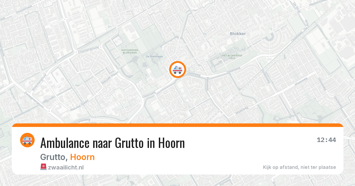 Ambulance naar Grutto in Hoorn — 19 jul 2026