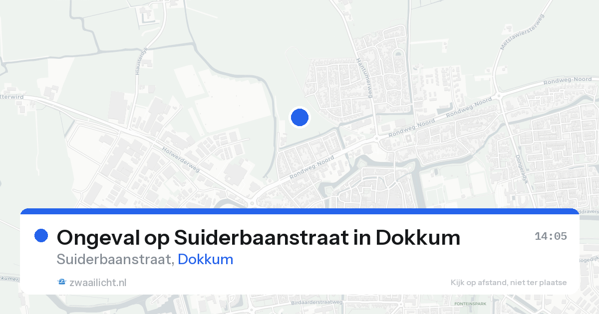 Ongeval op Suiderbaanstraat in Dokkum — 10 aug 2026