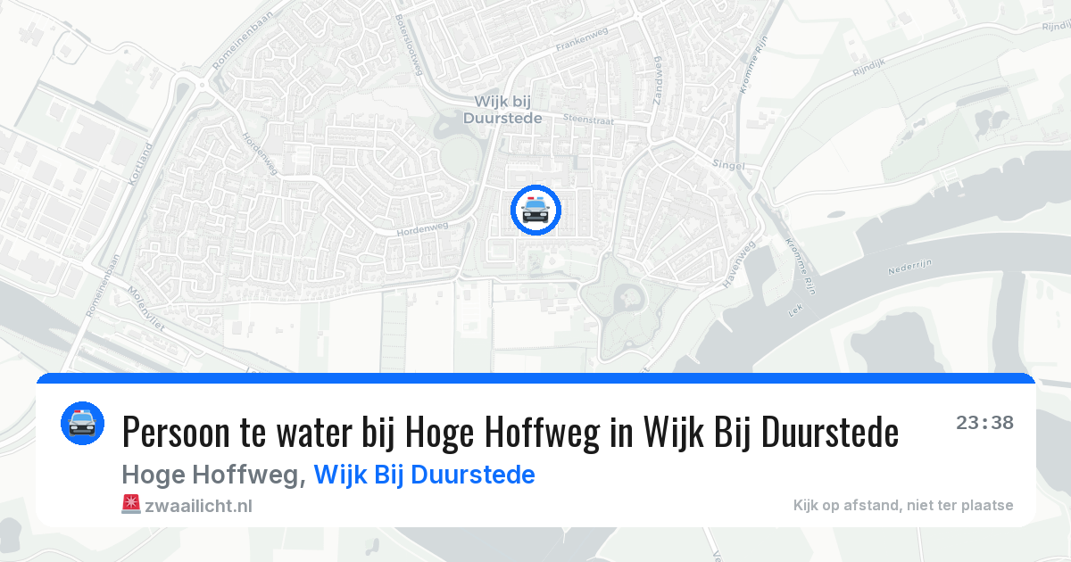 Persoon te water bij Hoge Hoffweg in Wijk Bij Duurstede — 6 apr 2026