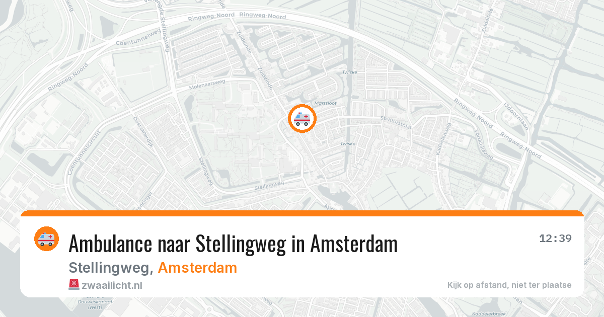 Ambulance naar Stellingweg in Amsterdam — 10 mei 2026