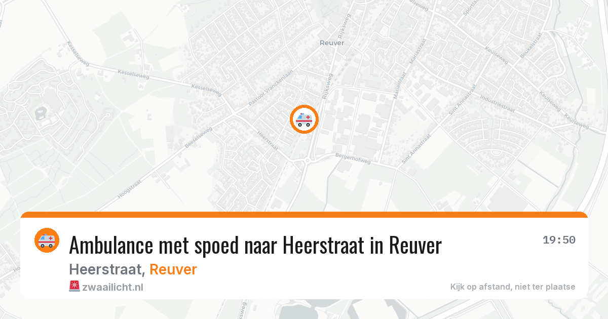 Ambulance met spoed naar Heerstraat in Reuver — 30 mei 2026