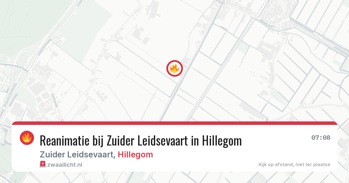 Reanimatie bij Zuider Leidsevaart in Hillegom — 10 feb 2026