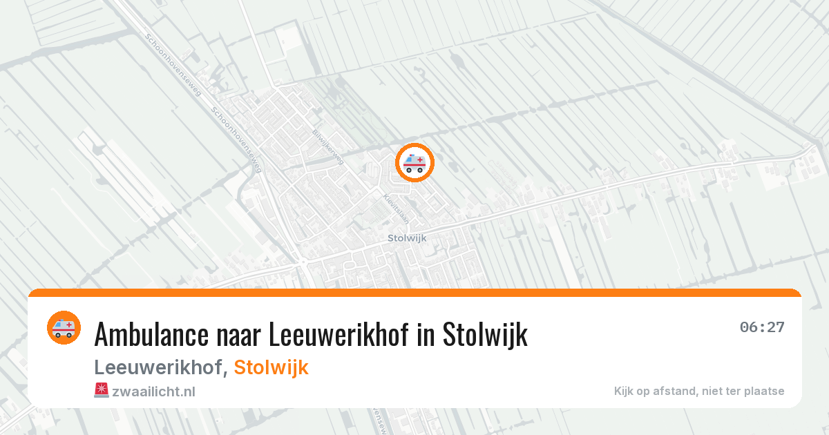 Ambulance naar Leeuwerikhof in Stolwijk — 2 aug 2026