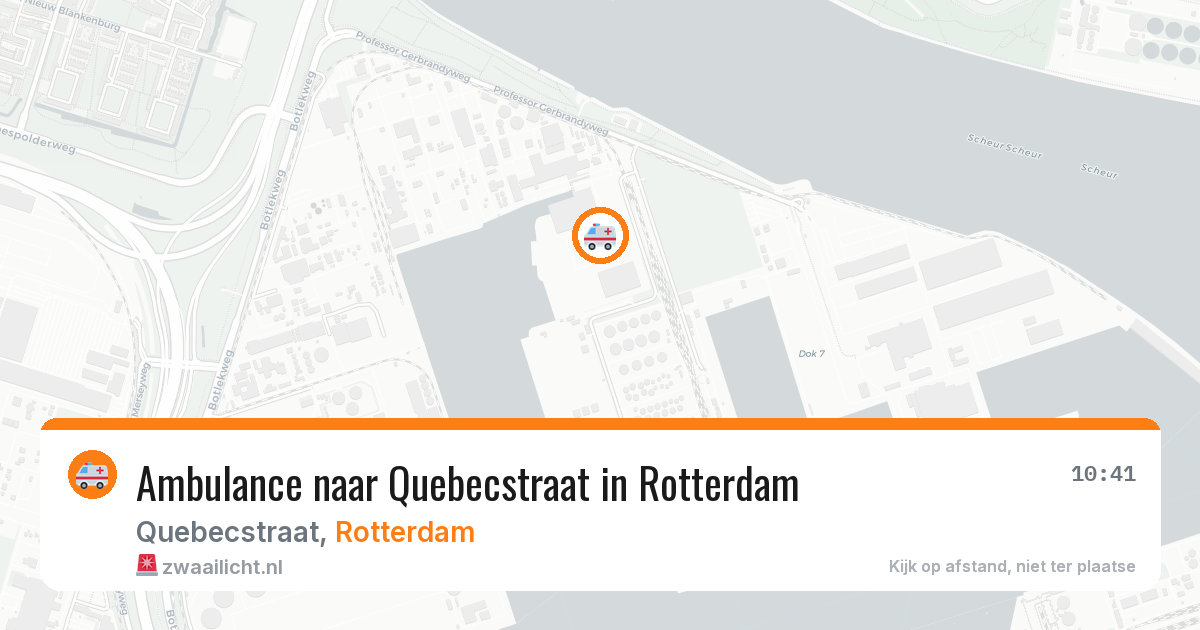 Ambulance naar Quebecstraat in Rotterdam — 5 jul 2026