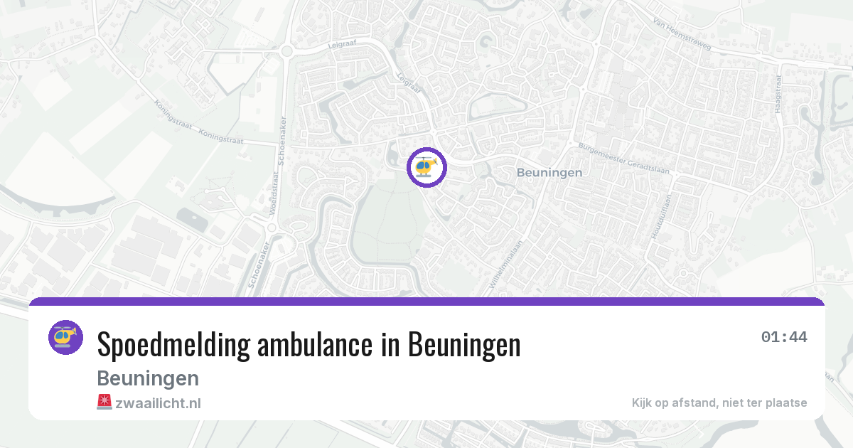 Spoedmelding ambulance in Beuningen — 11 jul 2026