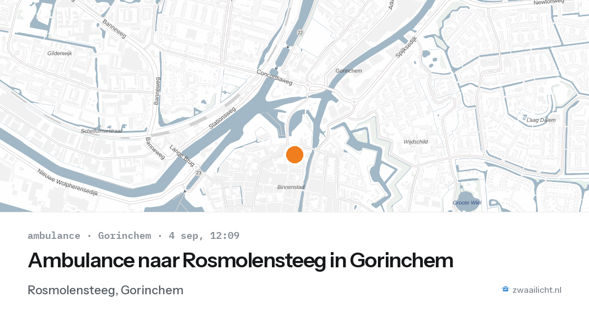 Ambulance naar Rosmolensteeg in Gorinchem — 4 sep 2026