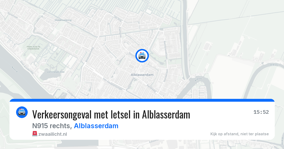Verkeersongeval met letsel in Alblasserdam — 6 mei 2026