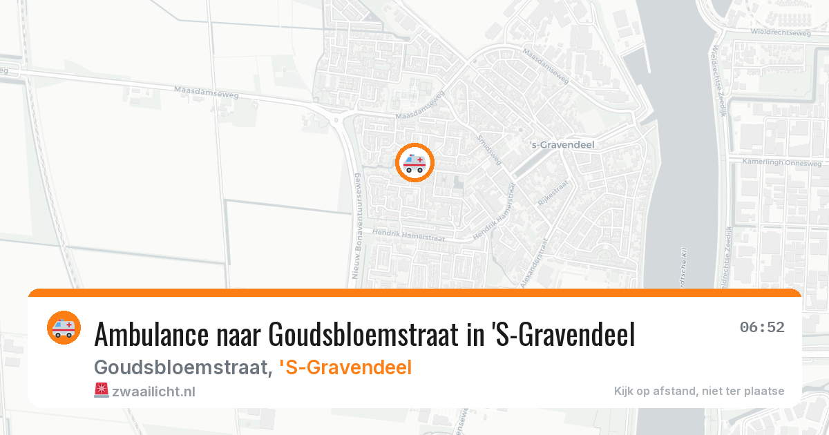 Ambulance naar Goudsbloemstraat in 'S-Gravendeel — 2 jul 2026
