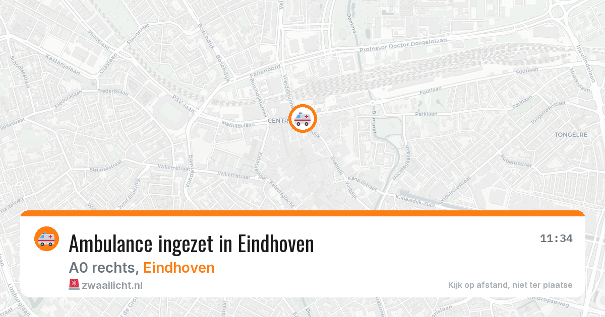 Ambulance ingezet in Eindhoven — 2 feb 2026 | 🚨 Zwaailicht.nl